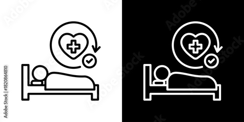 Recovery Icons. Fresh Line Design Built For Creative Flexibility In Light And Dark Versions. 