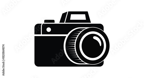 Camera icon illustration photography equipment and technology silhouette