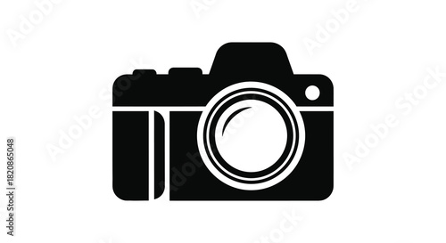Camera icon black and white photography equipment silhouette