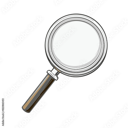 Magnifying Glass Graphic for Examination and Research Illustration