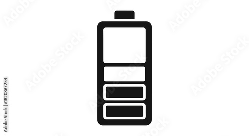 Battery charge indicator minimalist icon energy level silhouette