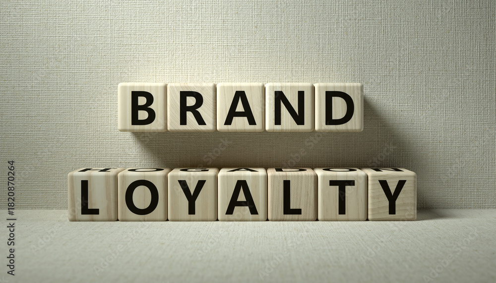 Obraz premium Brand Loyalty Message on Wooden Blocks.