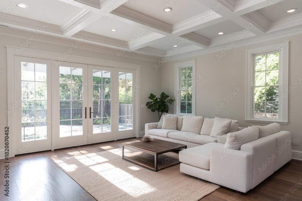 Fototapeta premium Charming sitting area showcasing relaxed ambiance and tactile details