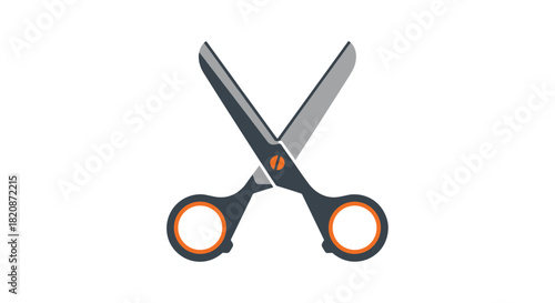 A graphic illustration of scissors in an open position.