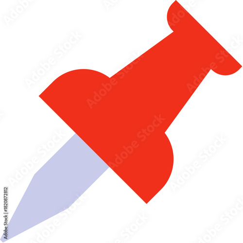 Vector Flat Icon Simple Pushpin Icon