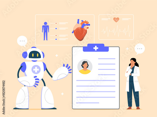 Artificial intelligence helps female doctors analyze medical data, robots support scientists in medical research and treatment