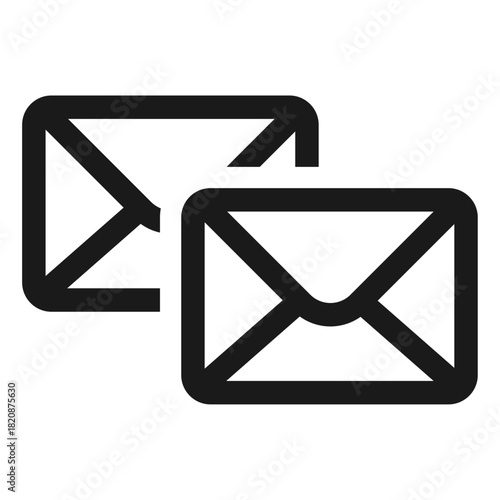 Outgoing email vector icon — envelope with send arrow in minimal flat outline style for messaging, communication, mail delivery, and modern UI interface design

