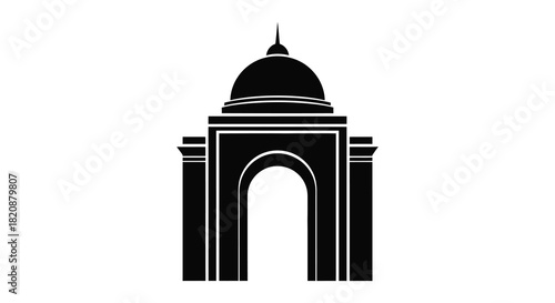 Lisbon triumph arch silhouette iconic landmark of portugal s capital city silhouette
