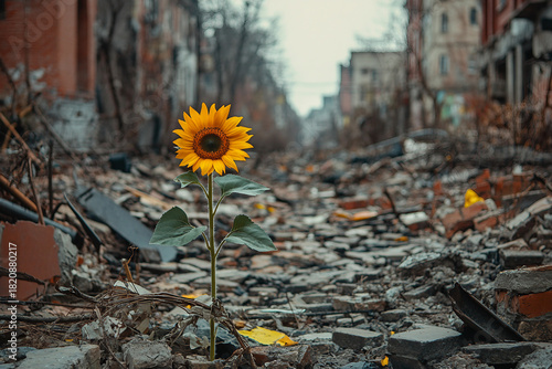 Fototapeta Naklejka Na Ścianę i Meble -  Urban street in sharp focus showing insect behavior in the city, generative ai