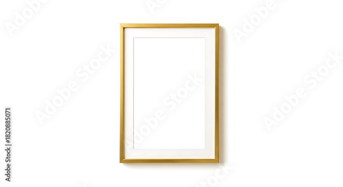 Gold Frame Vertical Thin Decor Wall Decoration Showcase Display Border Element