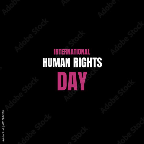 vector design for Human Rights Day, featuring a raised fist, a protest sign, and a megaphone with floral accents.