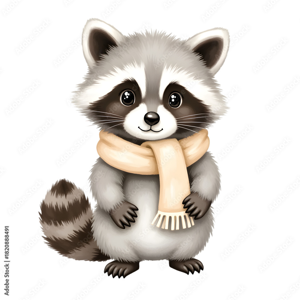 Obraz premium Watercolor Winter Animal Clipart Set with Cute Penguin, Polar Bear, Fox, Reindeer & More – Soft Icy Pastel Snowy Animals, High-Quality PNG, Transparent Background