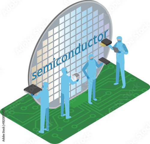 半導体製造業で働く人々