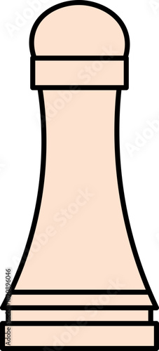 Elegant chess pawn piece for strategy gameplay Successfull strategy brainstorm