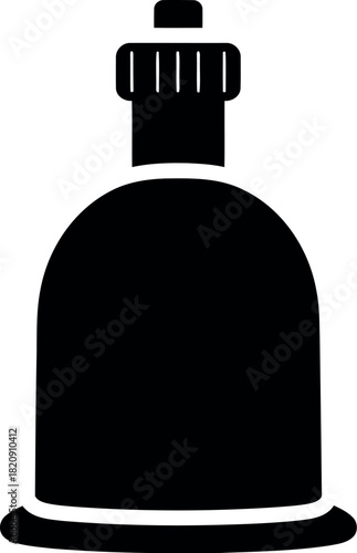 Black silhouette dish soap bottle icon