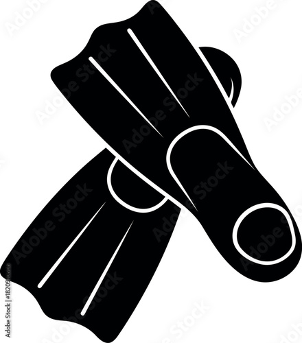 Black flippers icon
