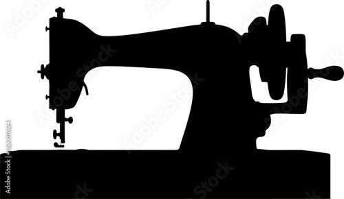 Vintage sewing machine silhouette