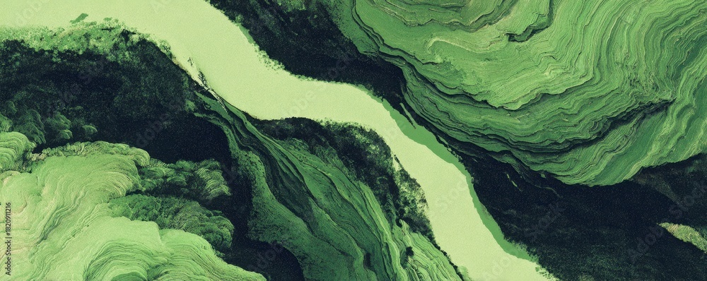 Obraz premium Olive green color stock photo abstract nature landscape. Gigapixel standard v2 4x. Aerial view, high resolution, abstract illustration for nature concept.