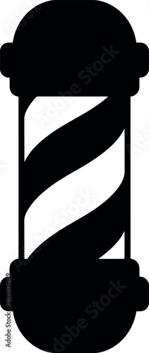 Barber pole icon classic hair salon symbol