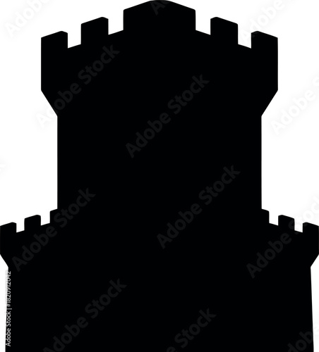 Medieval castle silhouette icon