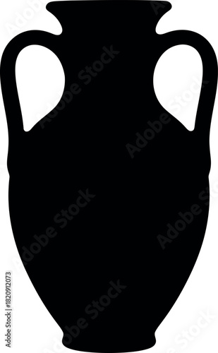 Ancient greek amphora silhouette icon
