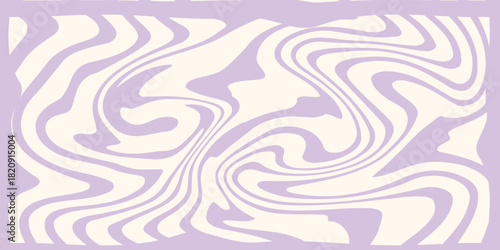 Retro caramel line background. Salted caramel liquid desert texture. Wavy swirl candy pattern for poster, cover, banner, pamphlet. Orange hippie wallpaper in