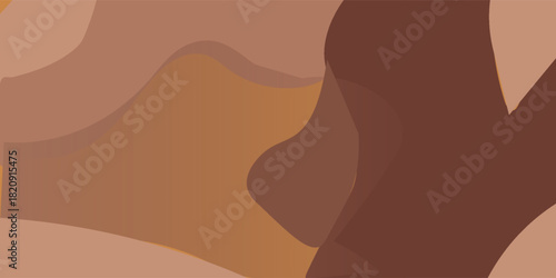 Retro caramel line background. Salted caramel liquid desert texture. Wavy swirl candy pattern for poster, cover, banner, pamphlet. Orange hippie wallpaper in