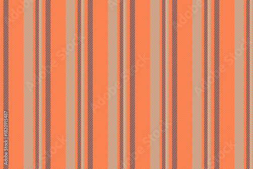 Cirthday card vector pattern fabric, crease seamless vertical stripe. Rp background texture lines textile in orange and pastel colors.