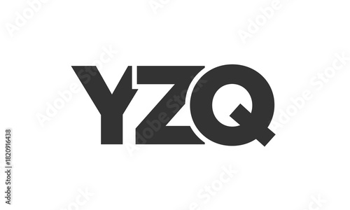 YZQ logo design template with strong and modern bold text. Initial based vector logotype featuring simple and minimal typography. Trendy company identity.
