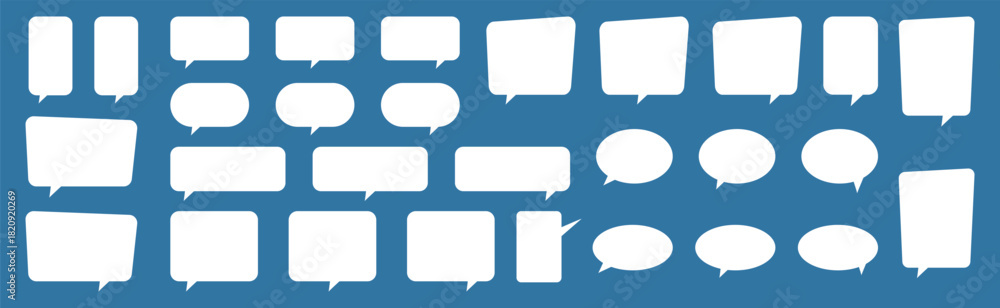 Fototapeta premium Clean White Speech Bubble – Blank Comic Chat Balloon for Dialogue, Messages, and Creative Text Callouts