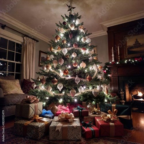 christmas tree with gifts
