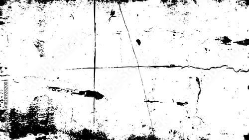 Abstract black and white grunge texture overlay with distressed overlay effect and rough surface vector