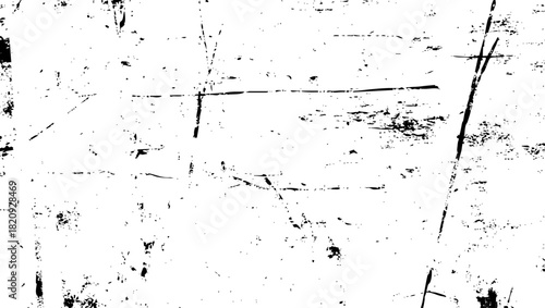 Abstract black and white grunge texture background with distressed overlay and scratch effect vector