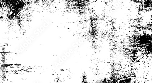 Abstract black and white grunge texture background with heavy distressed overlay and noise vector