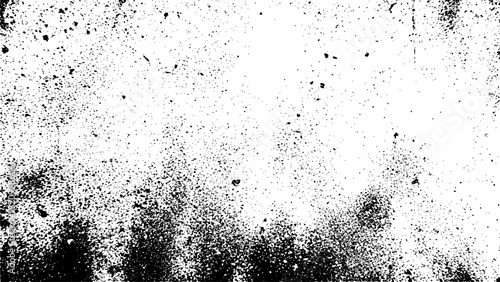 Abstract black and white grunge texture background with heavy splatter and distressed overlay effect vector