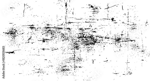 Black and white grunge texture overlay effect on a, abstract distressed surface vector