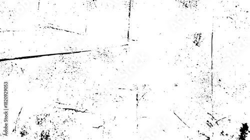 Abstract black and white grunge texture overlay with distressed scratch marks and noise on a bright background vector