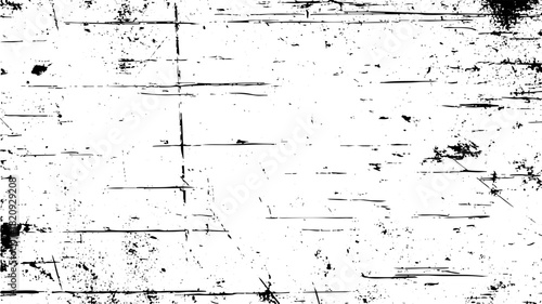 Abstract black and white grunge texture background with distressed horizontal lines and speckle overlay vector