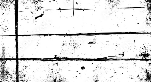 Abstract black and white grunge texture overlay with film scratch and dust effect for vintage design vector