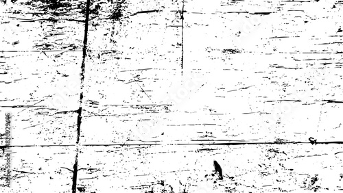Black and white grunge texture background with distressed wood grain effect and rough surface overlay vector