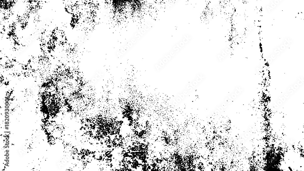 Fototapeta premium Abstract grunge texture background with black distressed overlay on a clean white surface vector