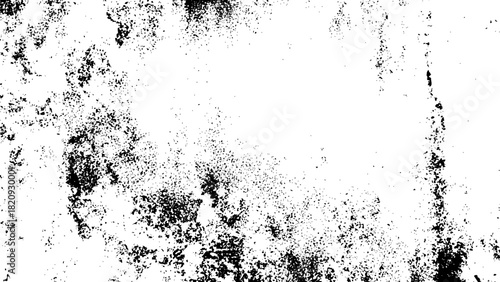 Abstract grunge texture background with black distressed overlay on a clean white surface vector
