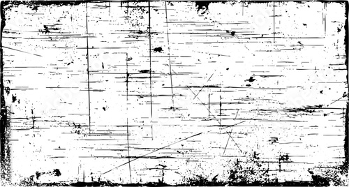 Abstract grunge texture background with distressed horizontal lines and black border effect vector