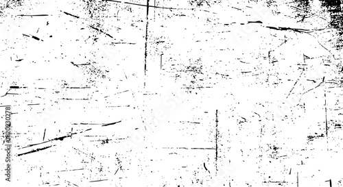 Abstract grunge texture background with distressed overlay and black scratch marks on white surface vector