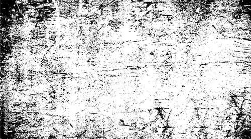Abstract black and white grunge texture overlay background with distressed and weathered surface effect vector
