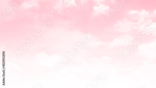 Pink sky white cloud fluffy