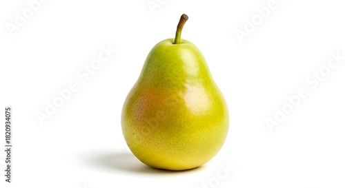Fresh green pear isolated on white background for healthy eating