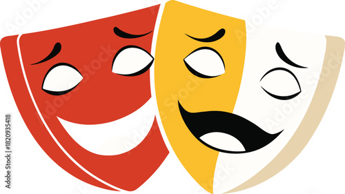 Comedy & Tragedy Drama Vector Icons