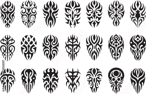 Tribal tattoo designs for custom body art project