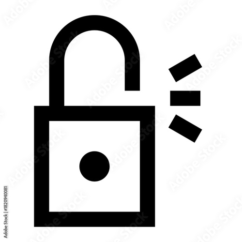 Open padlock unlock icon